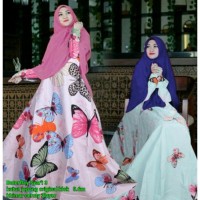 Gamis Zalikha Kupu Syar'i Blue Murah