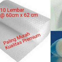 Jual PLASTIK GELEMBUNG BUBBLE BUBLE WRAP 60cm x 62 cm (10 pcs) BAGUS MURAH Murah
