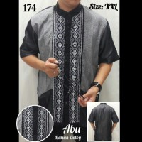 Jual TERBARU 174 JUMBO XXL BAJU KOKO TASMATAS LENGAN PENDEK FULL BORDIR Murah