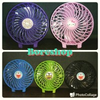 Jual Handy Mini Fan 2 in 1 Karakter Doraemon, Hello Kitty, Keropi + Senter Murah