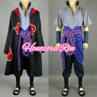 Jual Naruto Uchiha Sasuke Eagle Organization Costume Cosplay Anime Murah