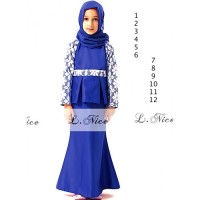 Baju anak perempuan impor reseller/dropship gamis brokat blue sc-15923