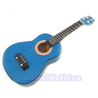 Gitar Ukulele Mini - Kentrung 4 Senar Ukuran 58x21x8 cm Biru muda
