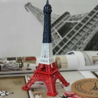 Jual Miniatur menara eiffel dengan cat tiga warna 13cm Murah