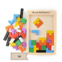 Jual Mainan Edukasi Anak puzzle Tetris / Mainan Balok Kayu Murah