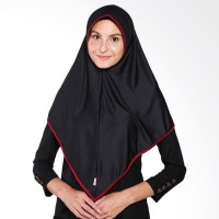 Jual Jilbab Hijab Bergo Mutsallats Hitam Murah