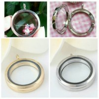 Floating Locket pendant bahan aksesoris liontin kalung gelang clay
