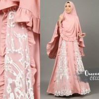 Gamis Pesta & Khimar Original Branded CELLIA By QUEENALABELS