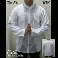Jual TERBATAS BAJU KOKO TASMATAS BORDIR WHITE Murah