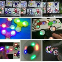 Jual Fidget Hand Spinner Lampu Led Lamp Toys Spiner LED Murah