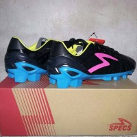 Sepatu bola specs tomahawk fg blk white rock blue