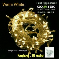 Jual Tumblr led WARM WHITE lampu hias natal plus sambungan MURAH 10m+ Murah