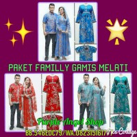 PAKET FAMILY GAMIS Hijab MUSLIMAH Batik MELATI