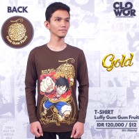 Jual Monkey D Luffy Gum Gum Fruit Anime One Piece Kaos Lengan Panjang Murah