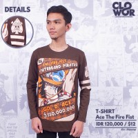 Jual Portgas D Ace The Fire Fist Anime One Piece Kaos Lengan Panjang Murah