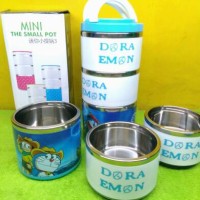 Jual Rantang Putar Lunch Box Karakter Doraemon 3 Susun Murah