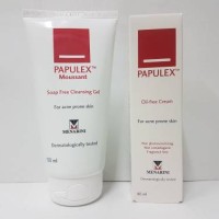 Jual Papulex 2in1 Moussant soap free cleansing gel + oil free cream Murah