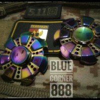 Jual Fidget Spinner Rose Turbine Rainbow Steel besar dan berat Murah