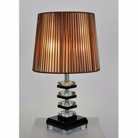 lampu meja minimalis ukuran kap 25 x 20 cm tinggi 45 cm body crystal G