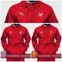 Jual jaket bola arsenal eleganter red Murah