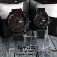 Jam Tangan Couple Pria & Wanita , Tanggal Hari Nyala Guess *JCQ4