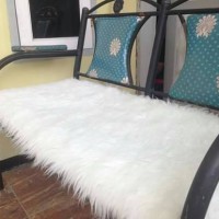 Jual Karpet Bulu Korea Putih 50x130cm Kain Bulu Serbaguna Murah