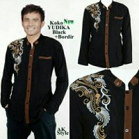 baju koko pria tasmatas yudika black bordir