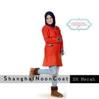 Jual Baju Muslim Wanita Muslimah Merah Shanghai Coat Blazer Murah
