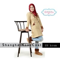 Jual Baju Muslim Wanita Murah Krem Shanghai Coat Muslimah Murah