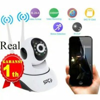 Jual IP Camera CCTV PTZ Indoor Night Vision 720P HD WiFi Dual Antenna Murah