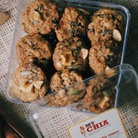 Jual COOKIES SEHAT - Healthy Oat Chia Peanut Butter&Berry - Toples / L Murah