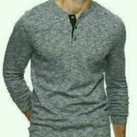 Jual original kaos lengan panjang Marc Anthony marled texture henley Murah