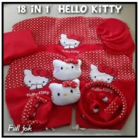 Sarung Jok Mobil 18 in 1 Hello Kitty Red Honda Jazz 2004