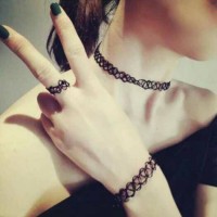 Jual choker tatto 1 set/ tatto choker Murah