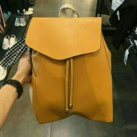 tas serut punggung zara basic backpack original