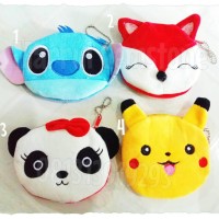 Jual Pouch Handbag tamagotchi Lilo red Fox plush Panda Pikatchu/dompet tama Murah