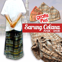 Jual SARUNG ANAK INSTAN CELANA KARAKTER HIJAU BENANG EMAS FREE PECI ... Murah