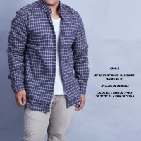 Jual kemeja flannel hitam big size Murah