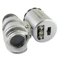 Jual Mini zoom 60X LED Light Microscope + UV ultraviolet mikroskop akik Murah
