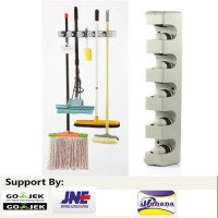 Jual Gantungan Sapu dan Kain Pel 5 SLOT - Magic Holder Broom and Mop Hanger Murah
