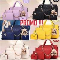 Jual TAS IMPORT 4IN1 BRANDED / HANDBAG TAS JINJING WANITA MURAH IMPOR KOREA Murah
