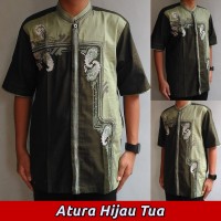 Jual Baju Koko Muslim Pria Dewasa, Bordir Modern Me.002 - Lengan Pendek Murah