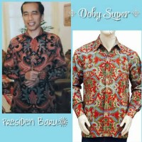kemeja batik jokowi tribal doby super JUMBO
