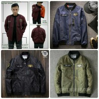 Jaket Bomber Military Material Scoot AllSize Fit L to XL