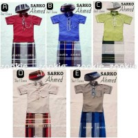 Jual Set Koko Sarung Ahmed Lengan Pendek Murah