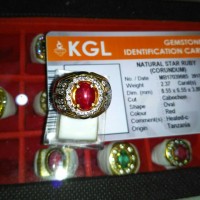 Jual Cincin Star Ruby Merah darah Murah