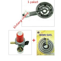 paket kompor cor winn/martabak w-31A(besar)+regulator+selang winn,aman