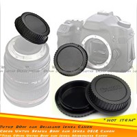 Jual Set Body & Rear Cap Tutup Bodi & Lensa Belakang Kamera DSLR Canon Murah