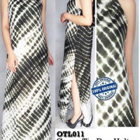 Jual D913 OneTheLand Green Tie Dye Halter Maxi Dress original branded Murah
