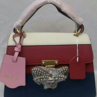 JUAL TAS GUCCI MARGARET RED PINK MIRROR QUALITY